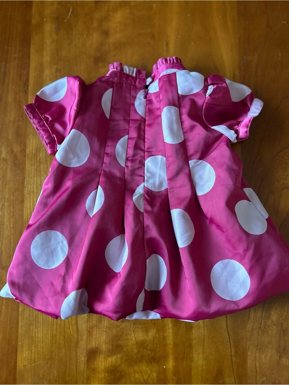Gap baby pink satin polka dot bubble dress 0-3 months
